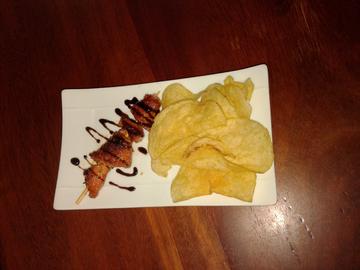 "Pincho moruno con módena"