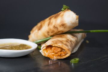 Burrito galego con zorza, castañas de Galicia e queixo Arzúa-Ulloa