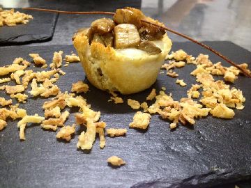 Cupcacke de Boletus Edulis con foie