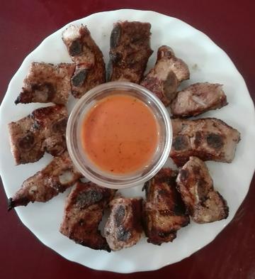 Churrasco de Cerdo con nuestra salsa San Andrés 