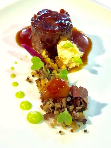 RABO DE TENREIRA RUBIA GALLEGA CON CASTAÑAS E QUINOA