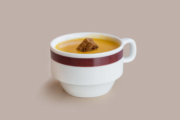 Crema de calabaza con picatostes