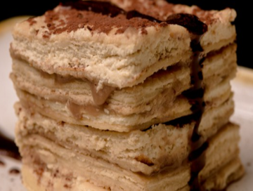 Tiramisú de crepe y castaña