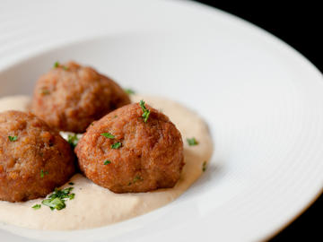 Albóndigas de ternera con queso azul